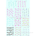 Paper material 3d flower pattern ble nail sticker